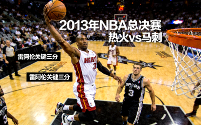 2013年NBA总决赛热火队对阵马刺队经典回顾 - 雷阿伦关键三分球
